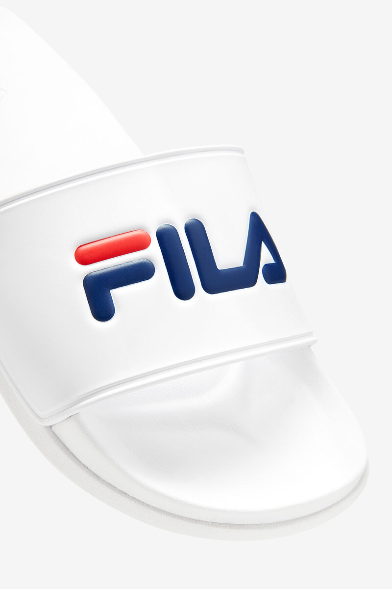 Women's Fila Drifter Luxe Sandals White / Navy / Red | LQHJ4ZuOQX2