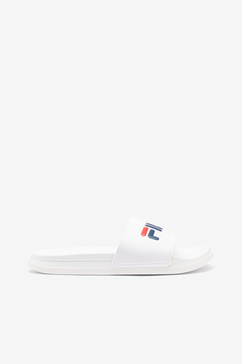 Women\'s Fila Drifter Luxe Sandals White / Navy / Red | LQHJ4ZuOQX2