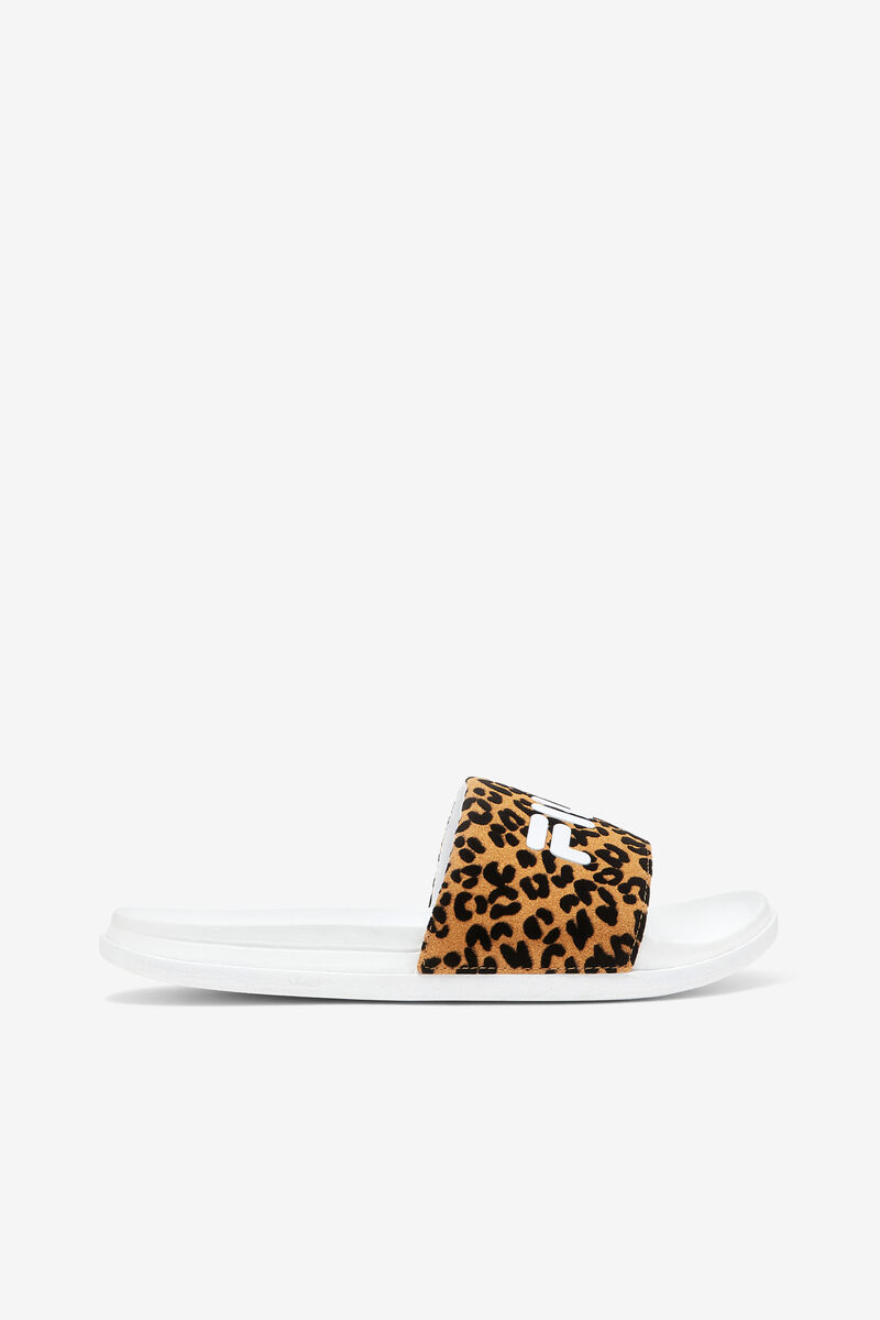Women\'s Fila Drifter Luxe Wild Sandals White / White / Leopard | Ud1ZdweSCSE