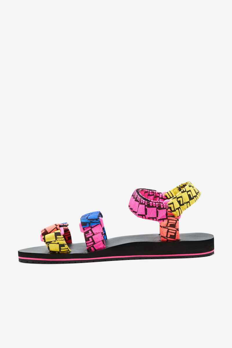 Women's Fila Drifter Ts Bandana Sandals Black / Purple / Blue | Iy2NmZTOmsd