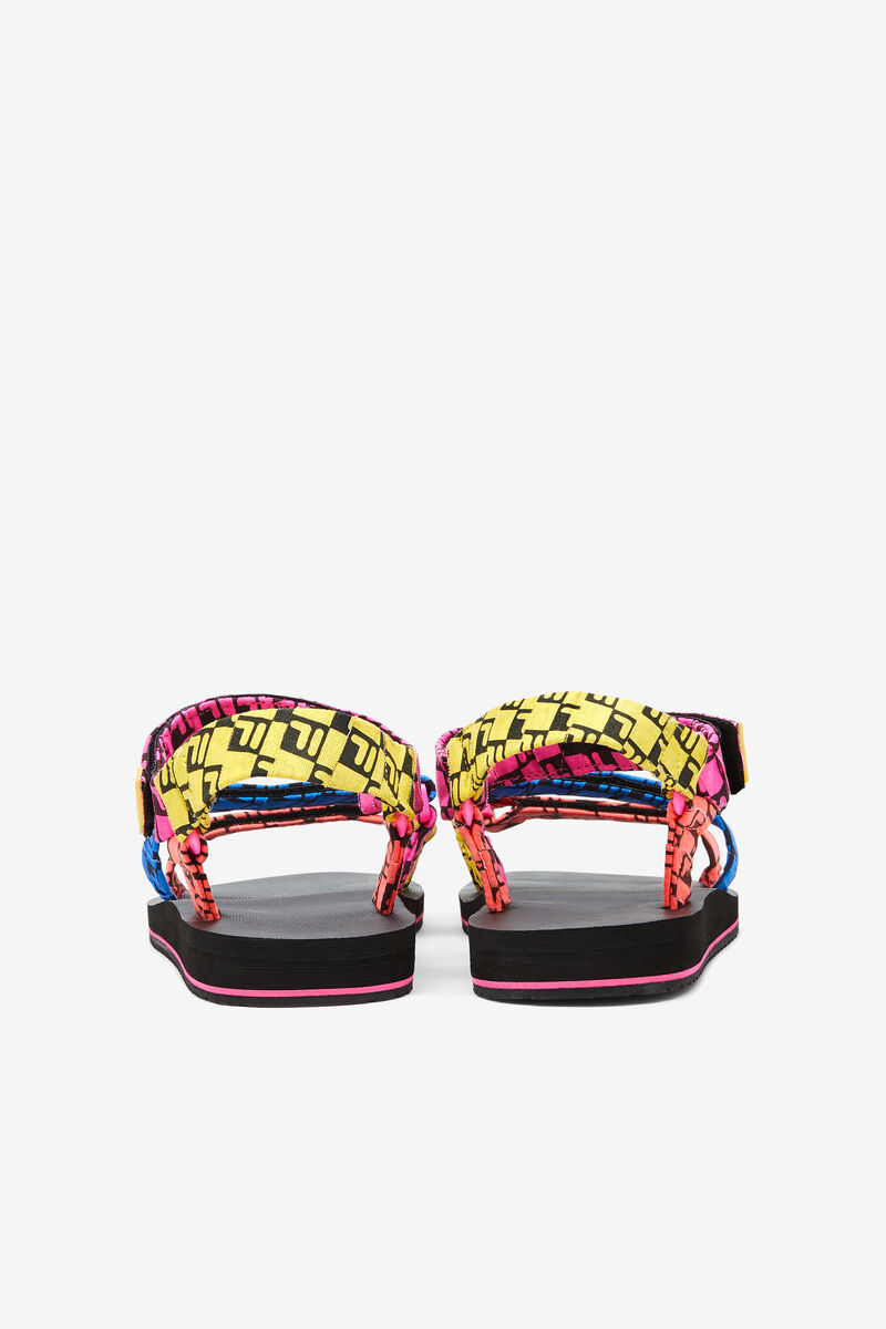 Women's Fila Drifter Ts Bandana Sandals Black / Purple / Blue | Iy2NmZTOmsd