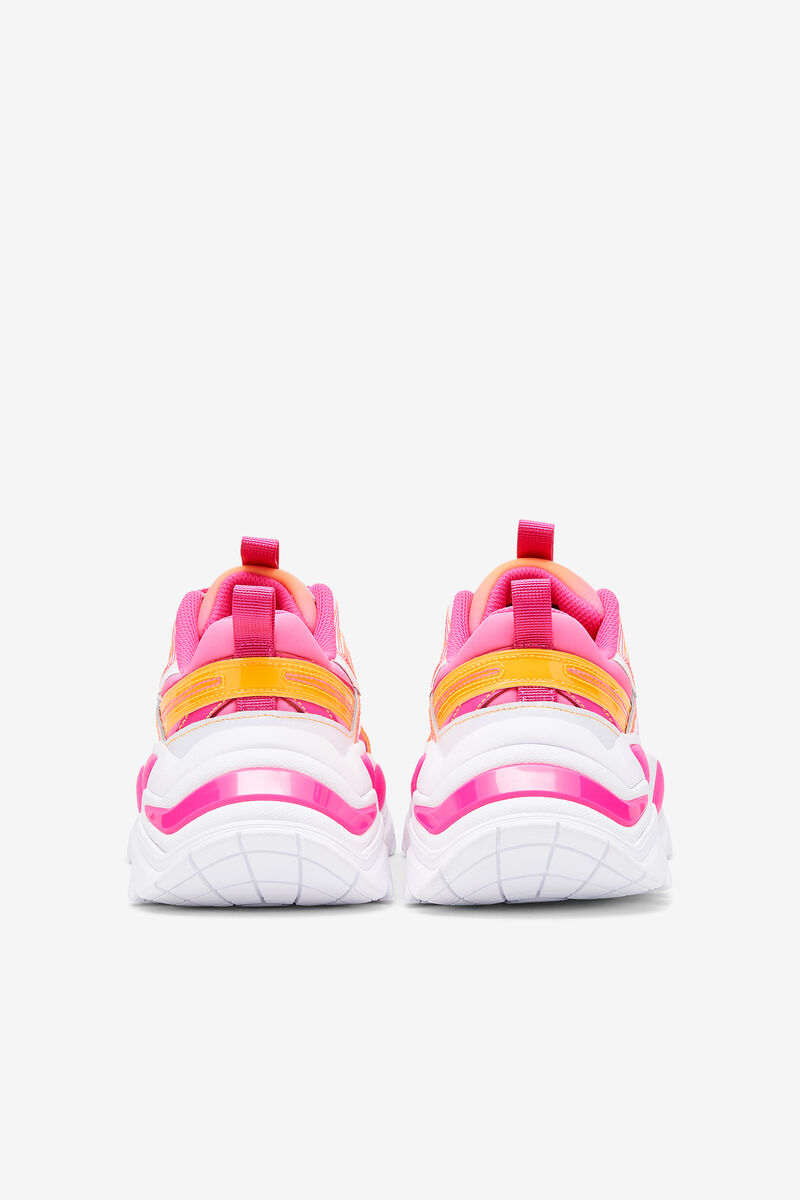 Women's Fila Electrove 2 Stitch Sneakers White / Pink / Orange | LIUOy47CpKY