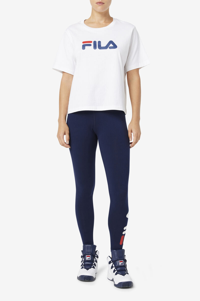 Women's Fila Elora Legging Leggings Navy | wXIM2wO6irr