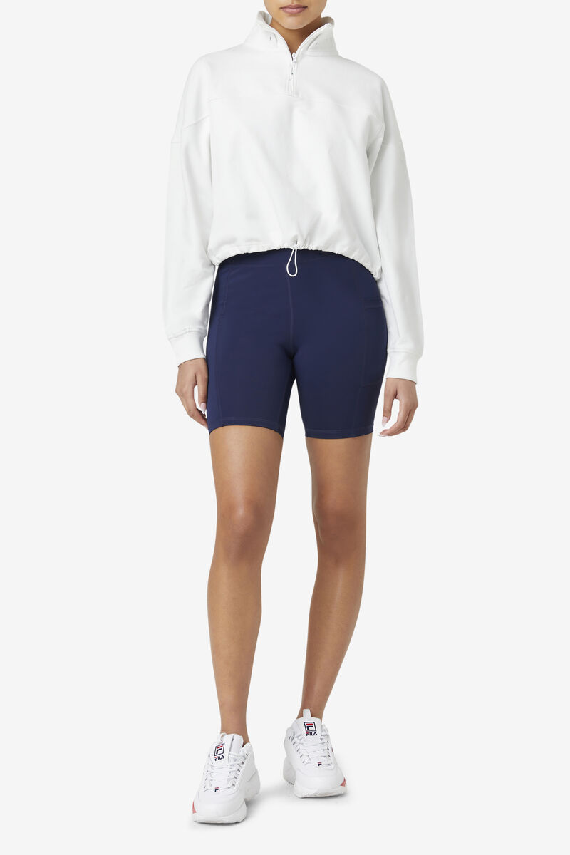 Women's Fila Elysia Quarter Zip Jackets White | nkplzVmZLHS
