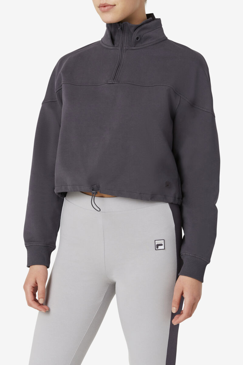 Women's Fila Elysia Quarter Zip Jackets Dark Grey | ocf5Qeoimnm