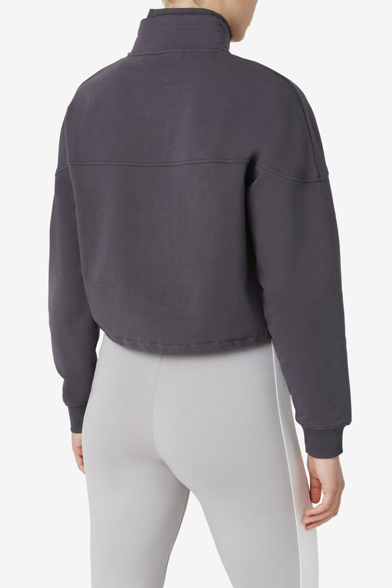 Women's Fila Elysia Quarter Zip Jackets Dark Grey | ocf5Qeoimnm