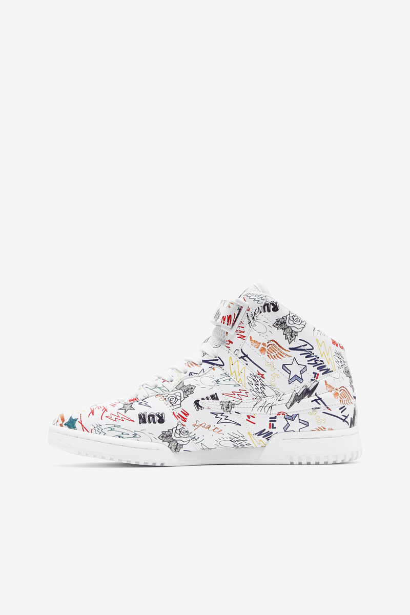 Women's Fila F-13 Sneakers White / Black / Multicolor | xcB9XFpsF4D