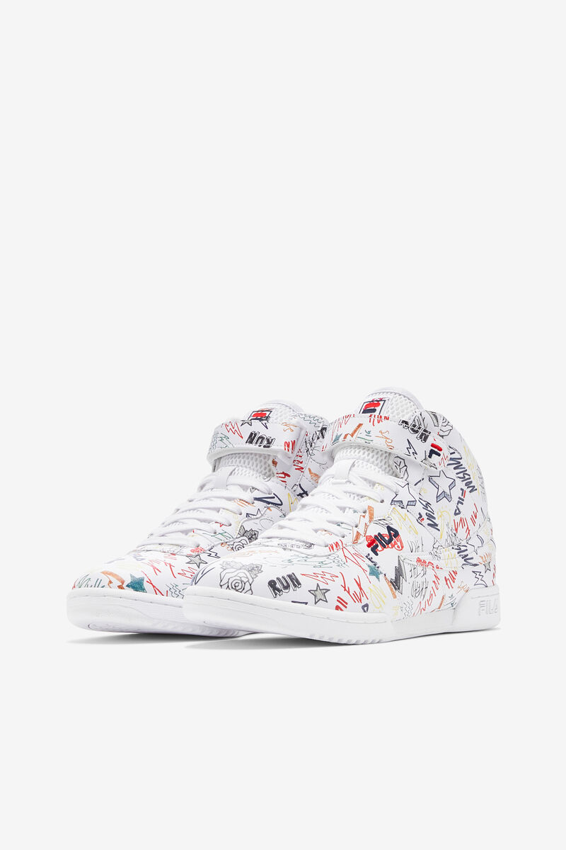 Women's Fila F-13 Sneakers White / Black / Multicolor | xcB9XFpsF4D