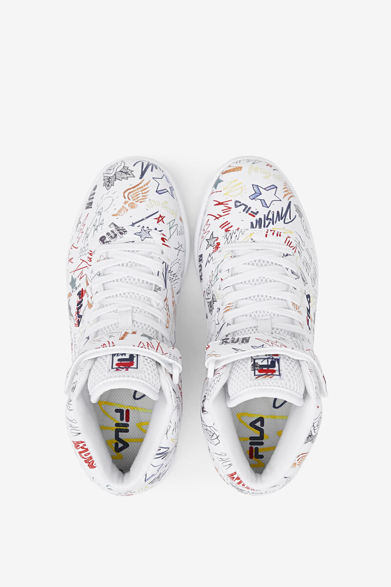 Women's Fila F-13 Sneakers White / Black / Multicolor | xcB9XFpsF4D