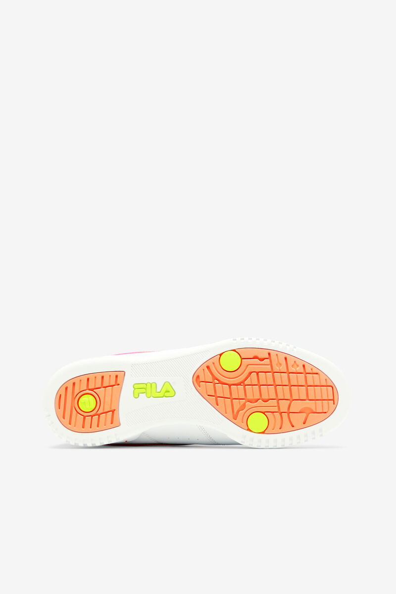 Women's Fila F-13 Sneakers White / Yellow / Pink | 4vMvxfb7QJD