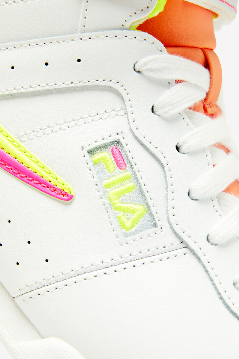 Women's Fila F-13 Sneakers White / Yellow / Pink | 4vMvxfb7QJD
