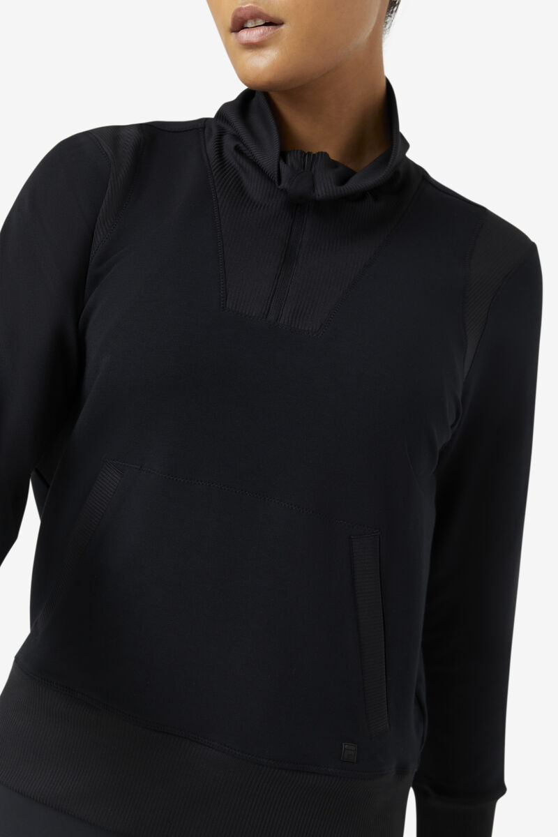 Women's Fila Fi-lux Half Zip Jackets Black | jJpBepfhxdp