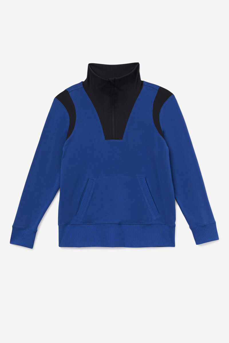 Women\'s Fila Fi-lux Half Zip Jackets Navy | SsVZSCPiDqQ