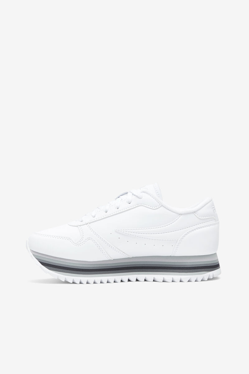 Women's Fila Fila Orbit Stripe Sneakers White / Silver | Q5MIUUxAInh
