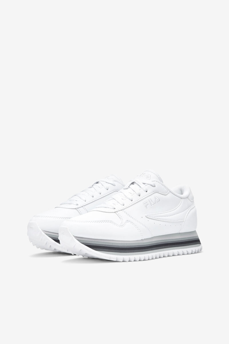 Women's Fila Fila Orbit Stripe Sneakers White / Silver | Q5MIUUxAInh