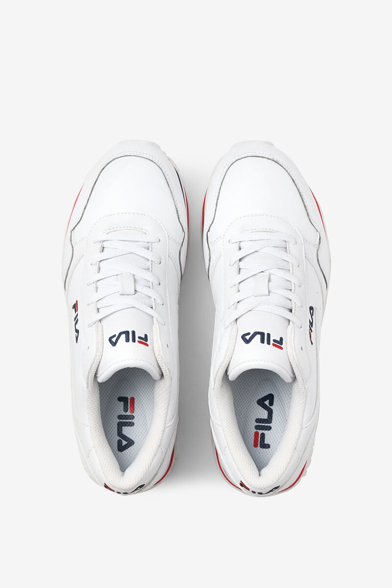 Women's Fila Fila Orbit Stripe Sneakers White / Navy / Red | WHjFXETAD1S