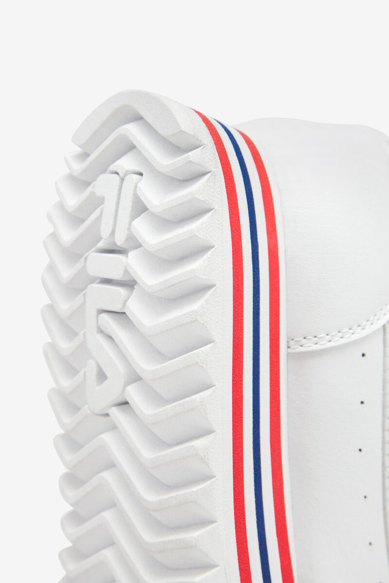 Women's Fila Fila Orbit Stripe Sneakers White / Navy / Red | WHjFXETAD1S