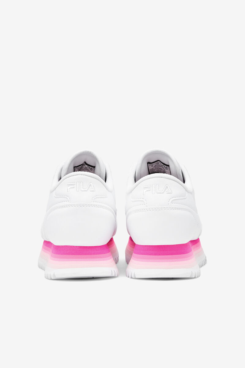 Women's Fila Fila Orbit Stripe Sneakers White / Pink / Pink | xpLImKFAnzP