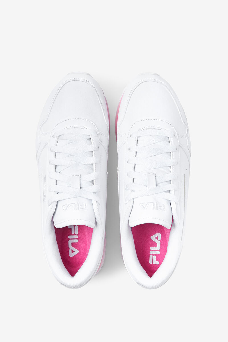 Women's Fila Fila Orbit Stripe Sneakers White / Pink / Pink | xpLImKFAnzP