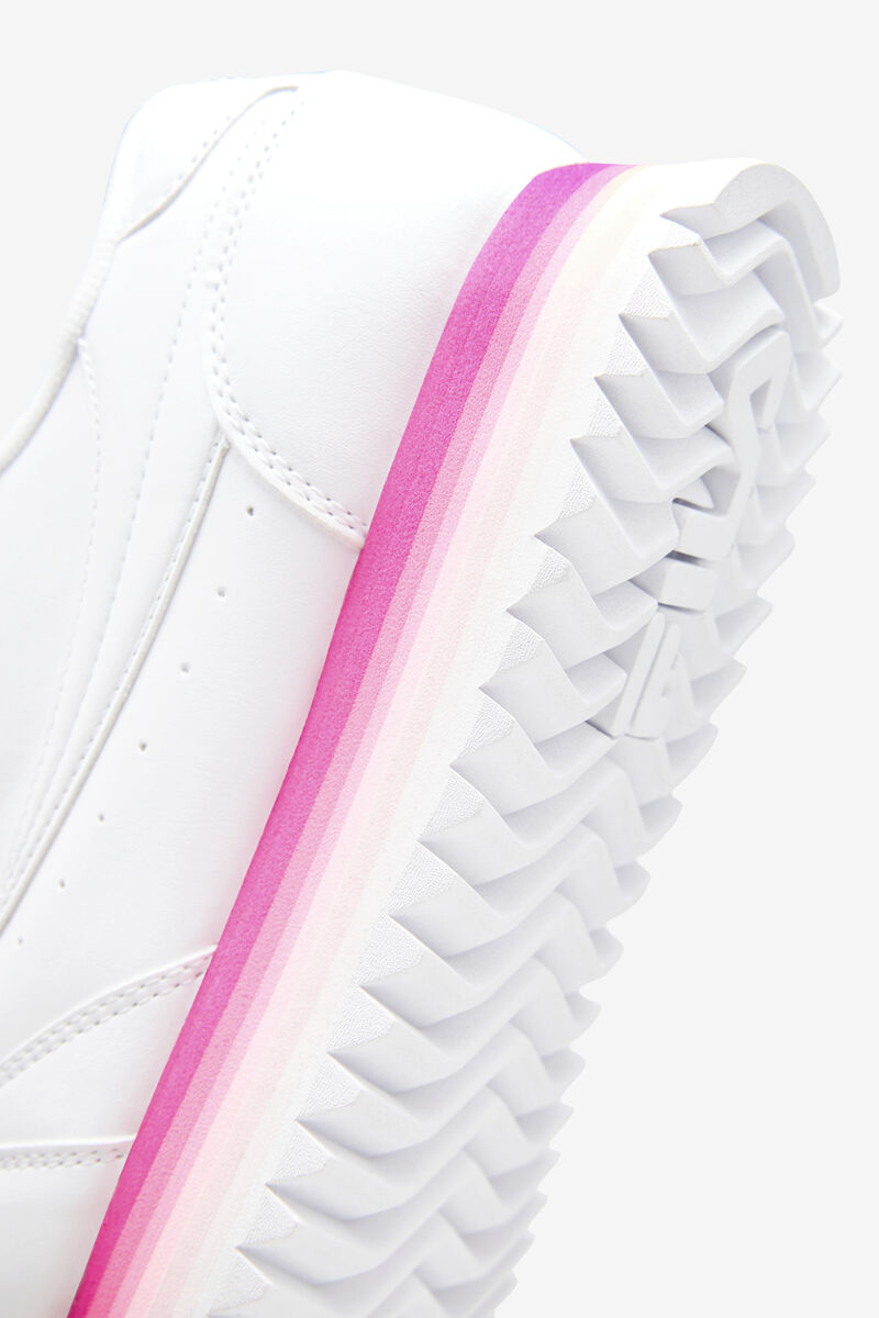 Women's Fila Fila Orbit Stripe Sneakers White / Pink / Pink | xpLImKFAnzP