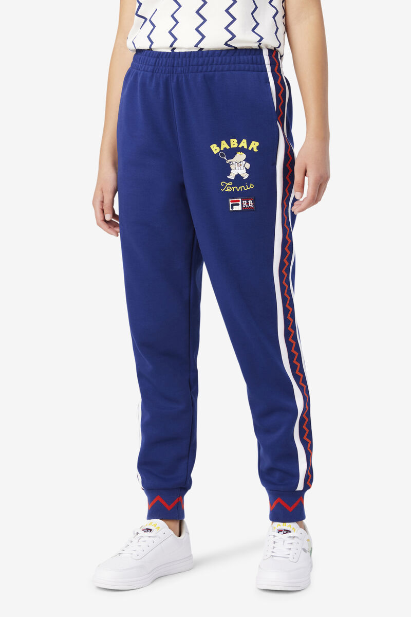 Women's Fila Fila X Rb Babar Evertt Jogger Pants Blue / White | xlHCvPr7EKm