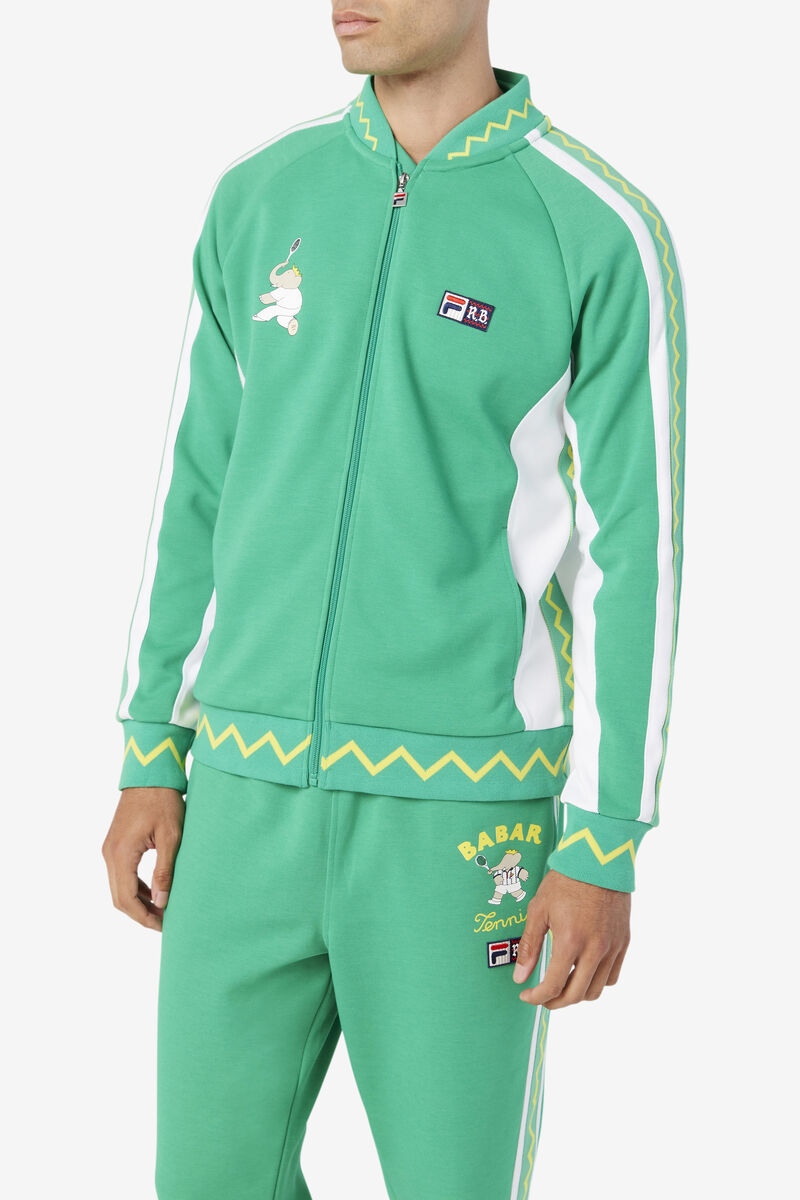 Women's Fila Fila X Rb Babar Iggy Jacket Tracksuits Deep Mint / White | ns14JDHIBPq
