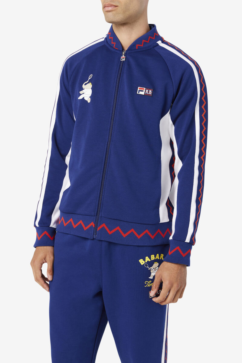 Women's Fila Fila X Rb Babar Iggy Jacket Tracksuits Blue / White | wDwhE1hycRx