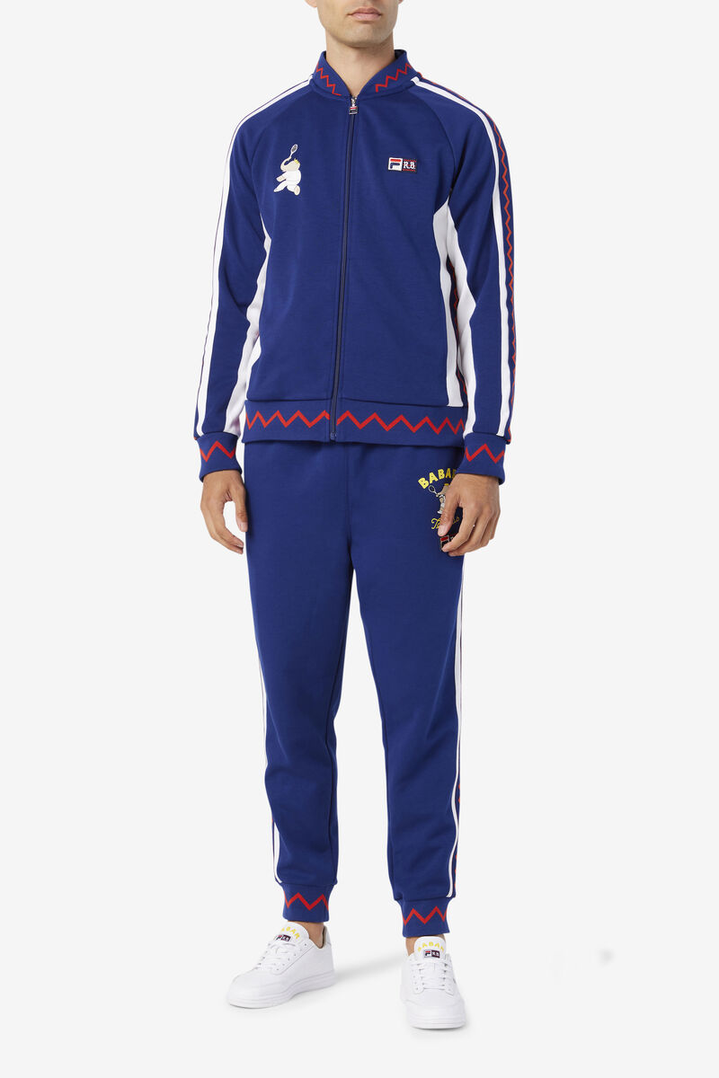 Women's Fila Fila X Rb Babar Iggy Jacket Tracksuits Blue / White | wDwhE1hycRx