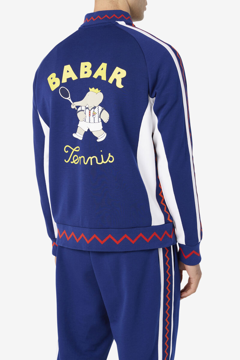 Women's Fila Fila X Rb Babar Iggy Jacket Tracksuits Blue / White | wDwhE1hycRx