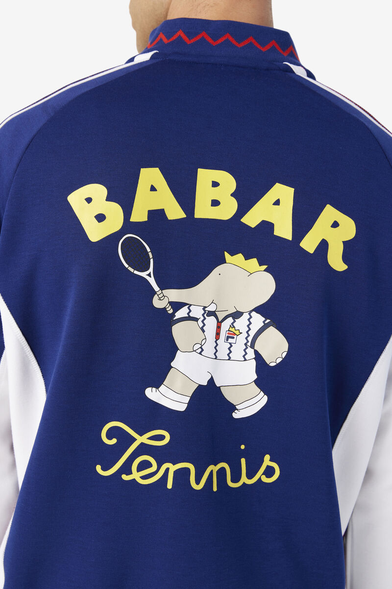 Women's Fila Fila X Rb Babar Iggy Jacket Tracksuits Blue / White | wDwhE1hycRx