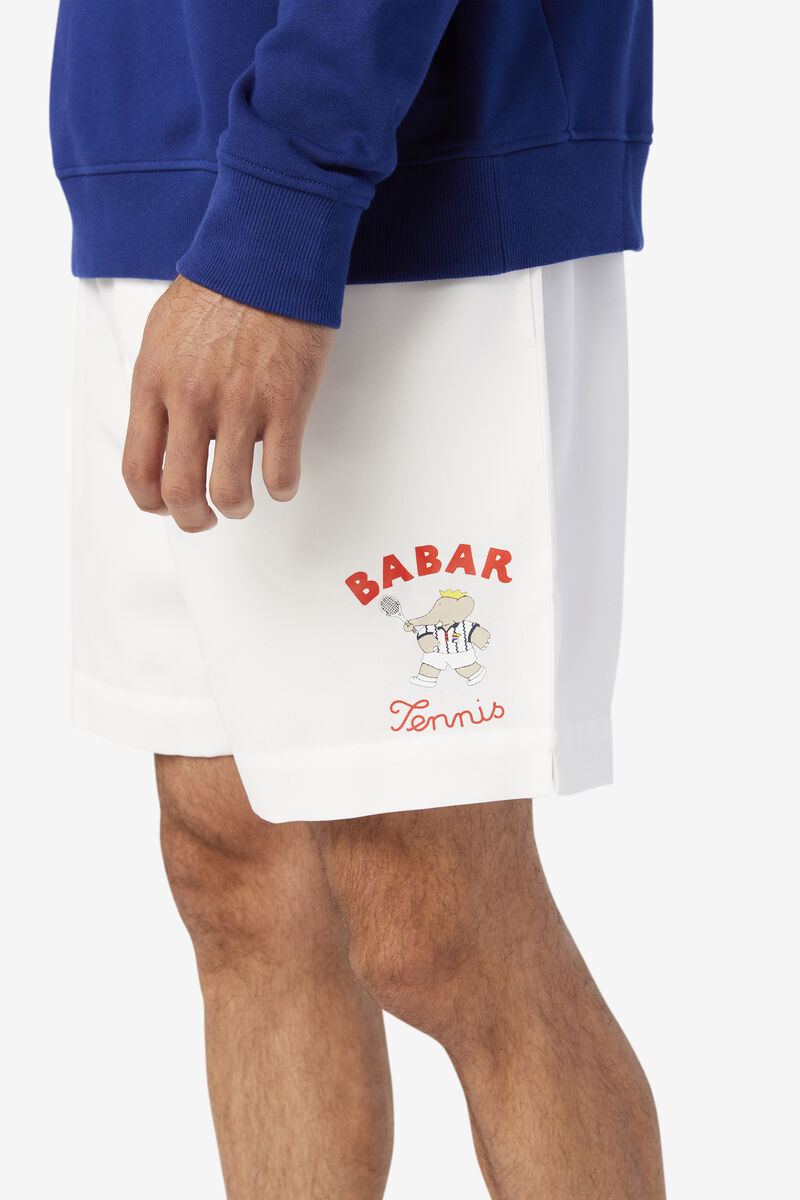 Women's Fila Fila X Rb Babar Marckus Short Shorts White / Blue / Red | fgv99n4dIfm