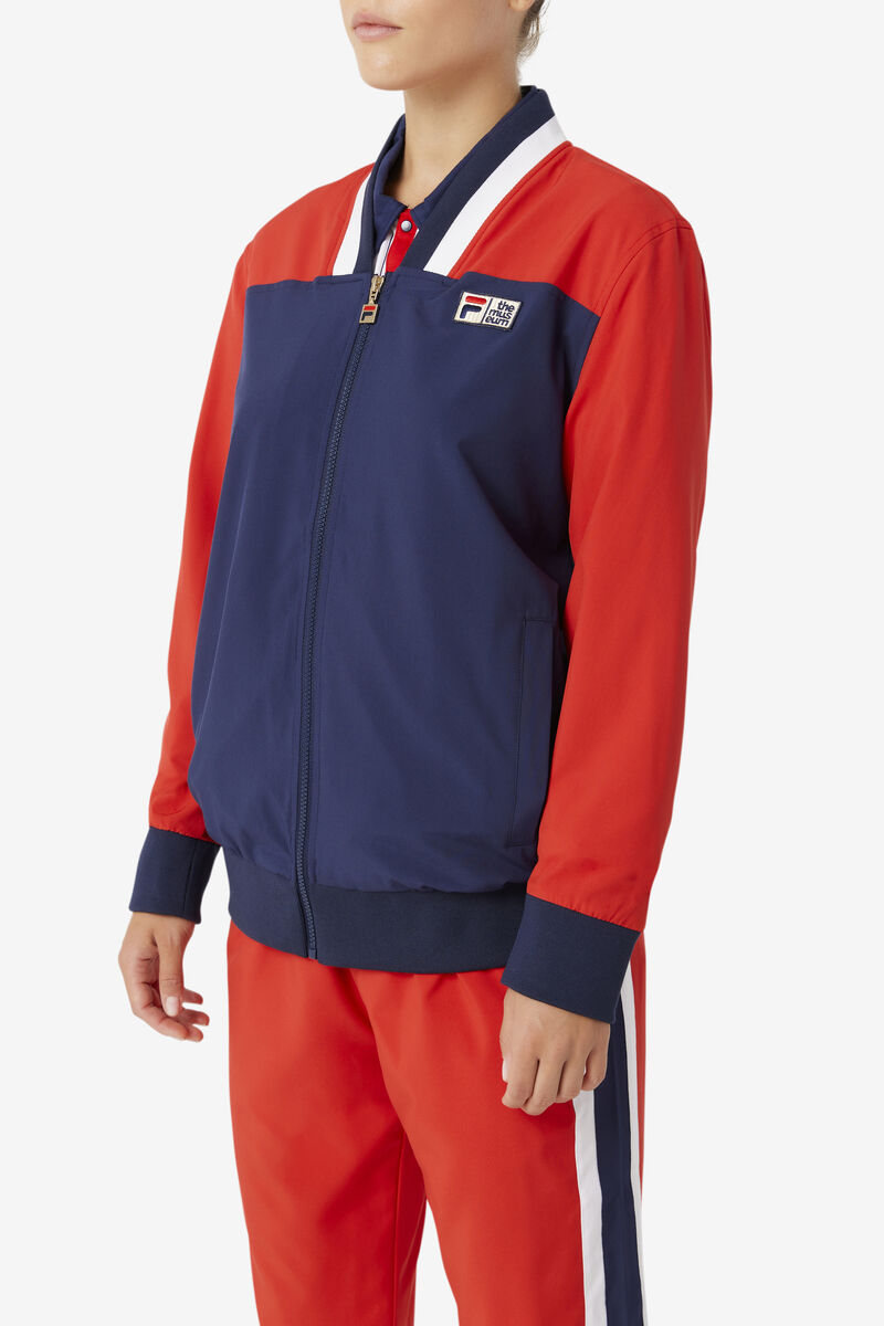 Women's Fila Fila X The Museum Track Jacket Tracksuits Navy / Red / White | OW1Aht9mo8x