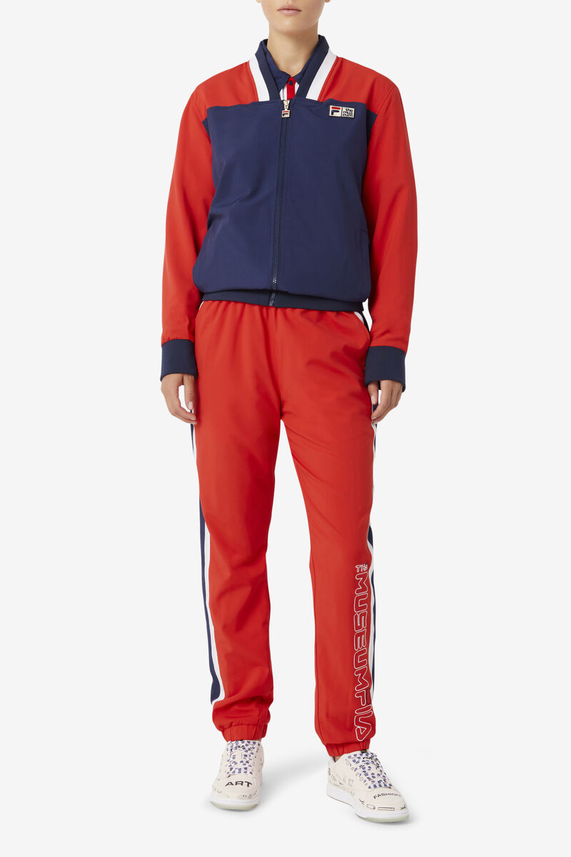 Women's Fila Fila X The Museum Track Pant Tracksuits Red / Navy / White | yTffcq4X3T4