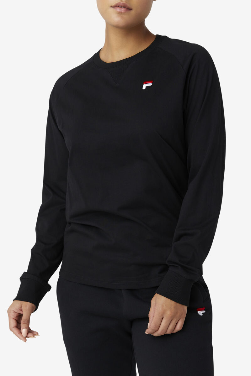 Women's Fila Flynn Long Sleeve Shirt Black | Zgl9owfMCsO