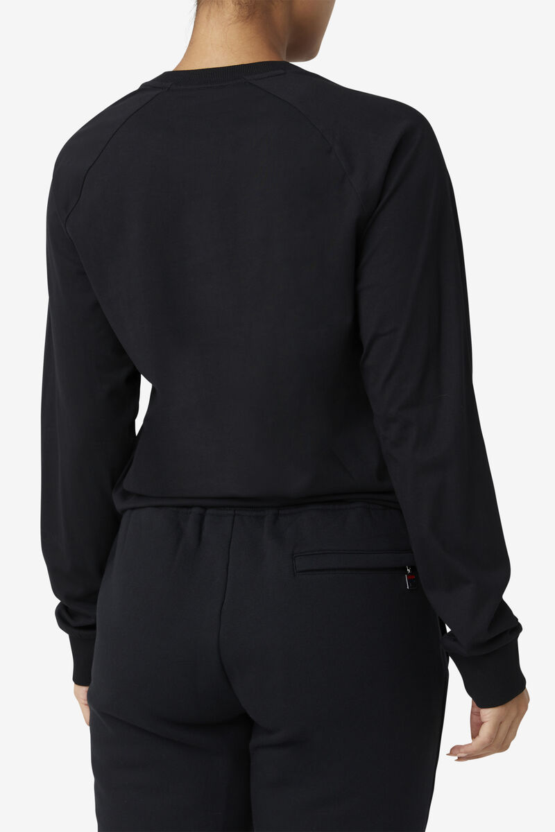 Women's Fila Flynn Long Sleeve Shirt Black | Zgl9owfMCsO