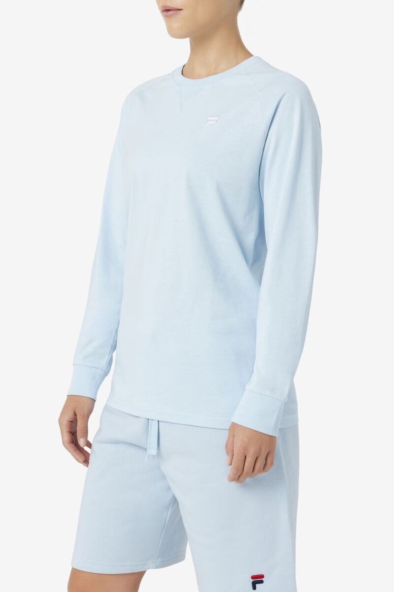 Women's Fila Flynn Long Sleeve Shirt Light Blue | 3nkWNz5R74L