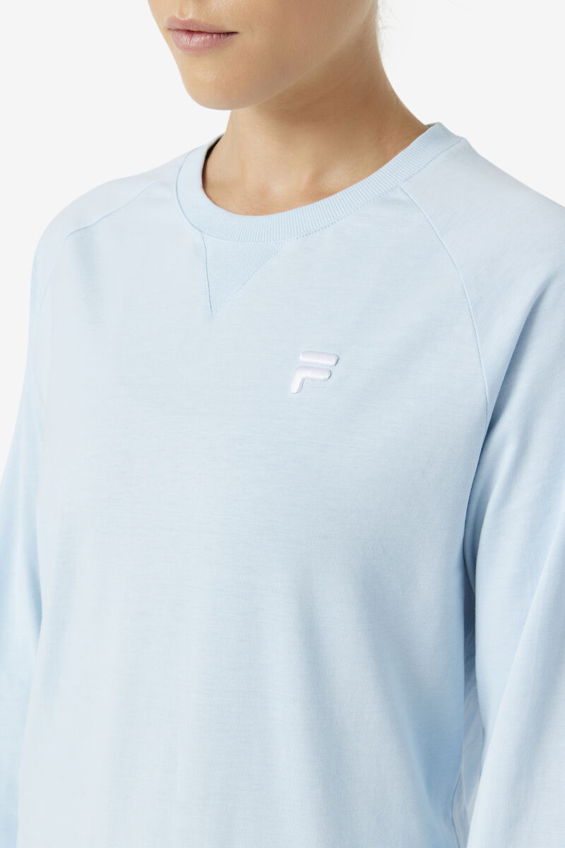 Women's Fila Flynn Long Sleeve Shirt Light Blue | 3nkWNz5R74L