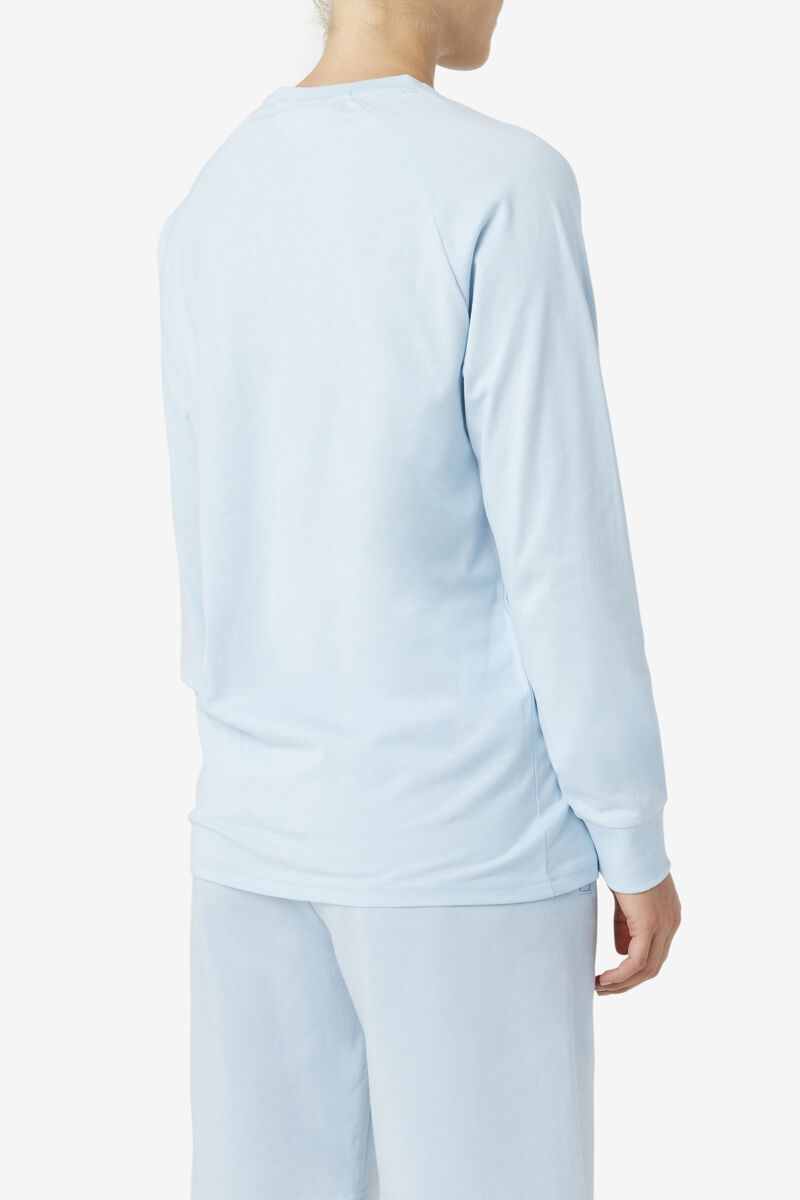 Women's Fila Flynn Long Sleeve Shirt Light Blue | 3nkWNz5R74L