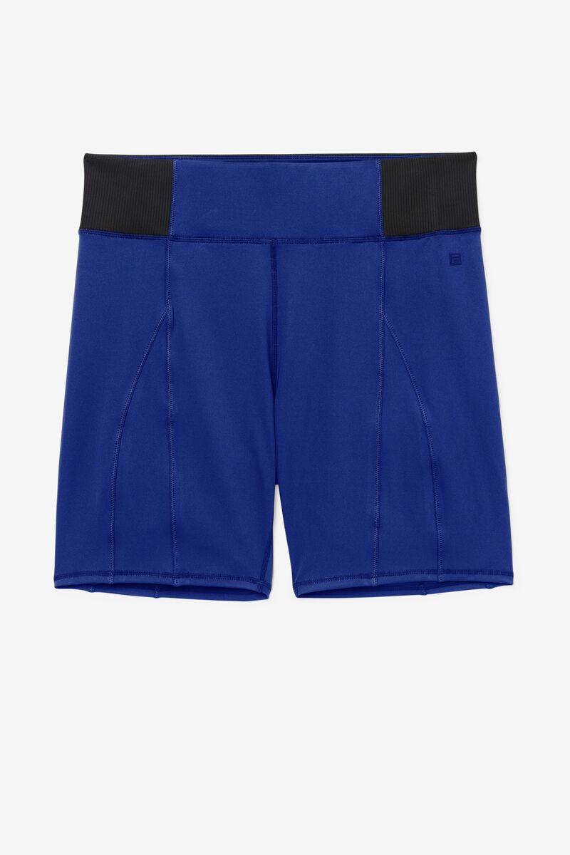 Women\'s Fila Forza 8" Texture Bike Short Shorts Navy / Black | K4XuG5KoIBa