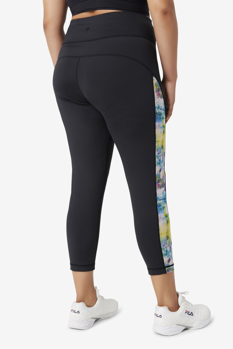 Women's Fila Forza Contrast 7/8 Leggings Leggings Black | 89xalnN2gE7