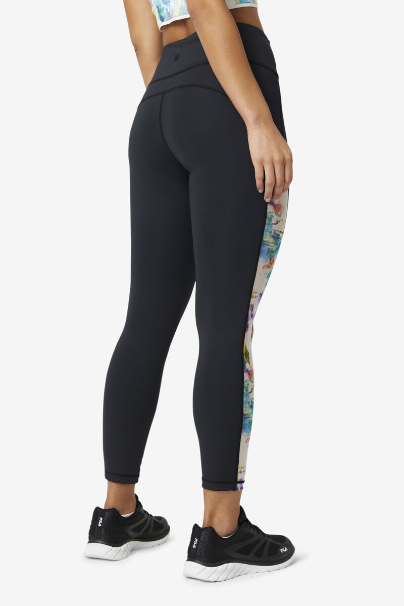 Women's Fila Forza Contrast 7/8 Leggings Leggings Black / Black | oFz3avptKrM