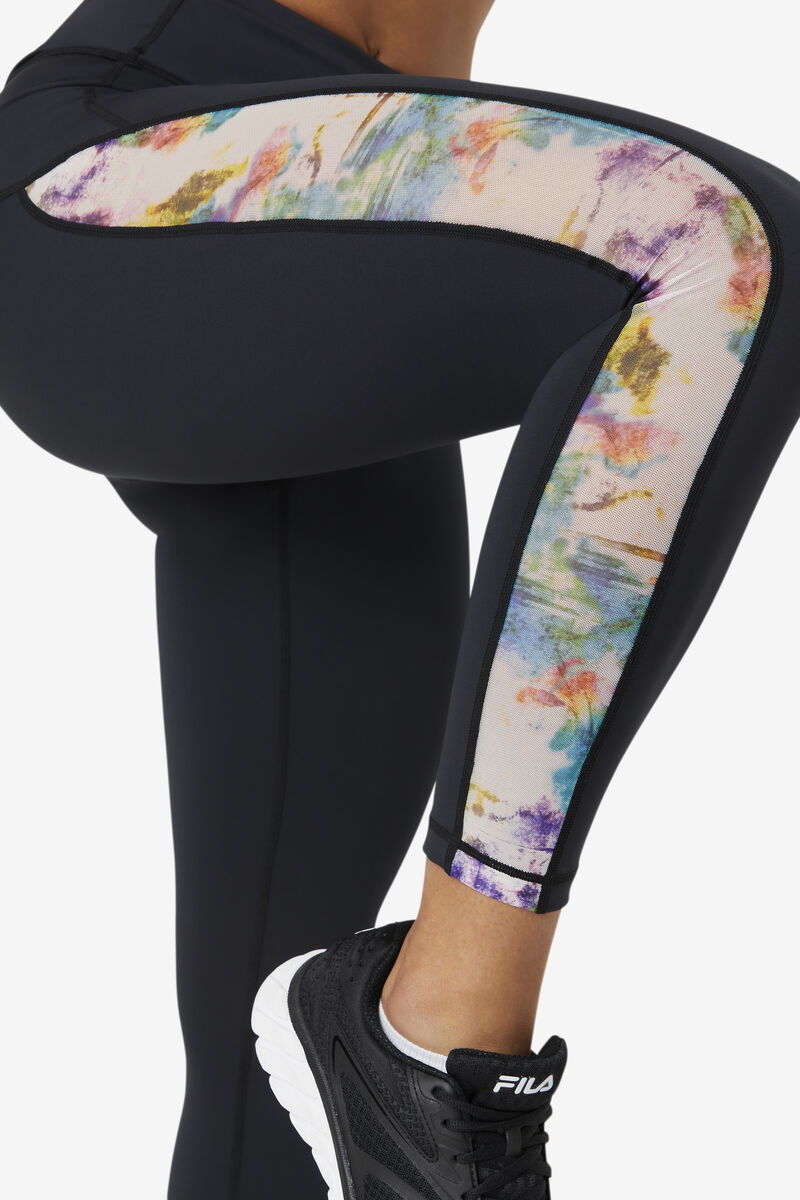 Women's Fila Forza Contrast 7/8 Leggings Leggings Black / Black | oFz3avptKrM