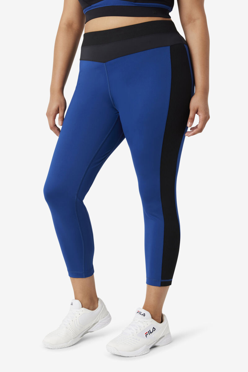 Women's Fila Forza Texture High Waist Legging Leggings Navy / Black | BSZxAe4ge9q