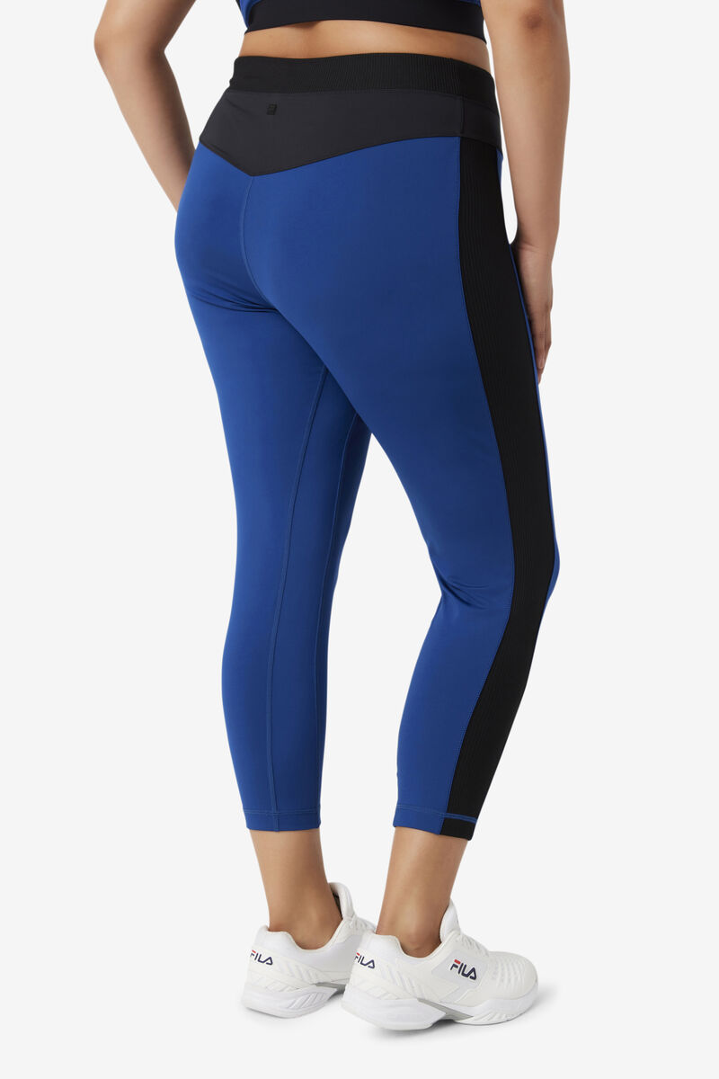 Women's Fila Forza Texture High Waist Legging Leggings Navy / Black | BSZxAe4ge9q