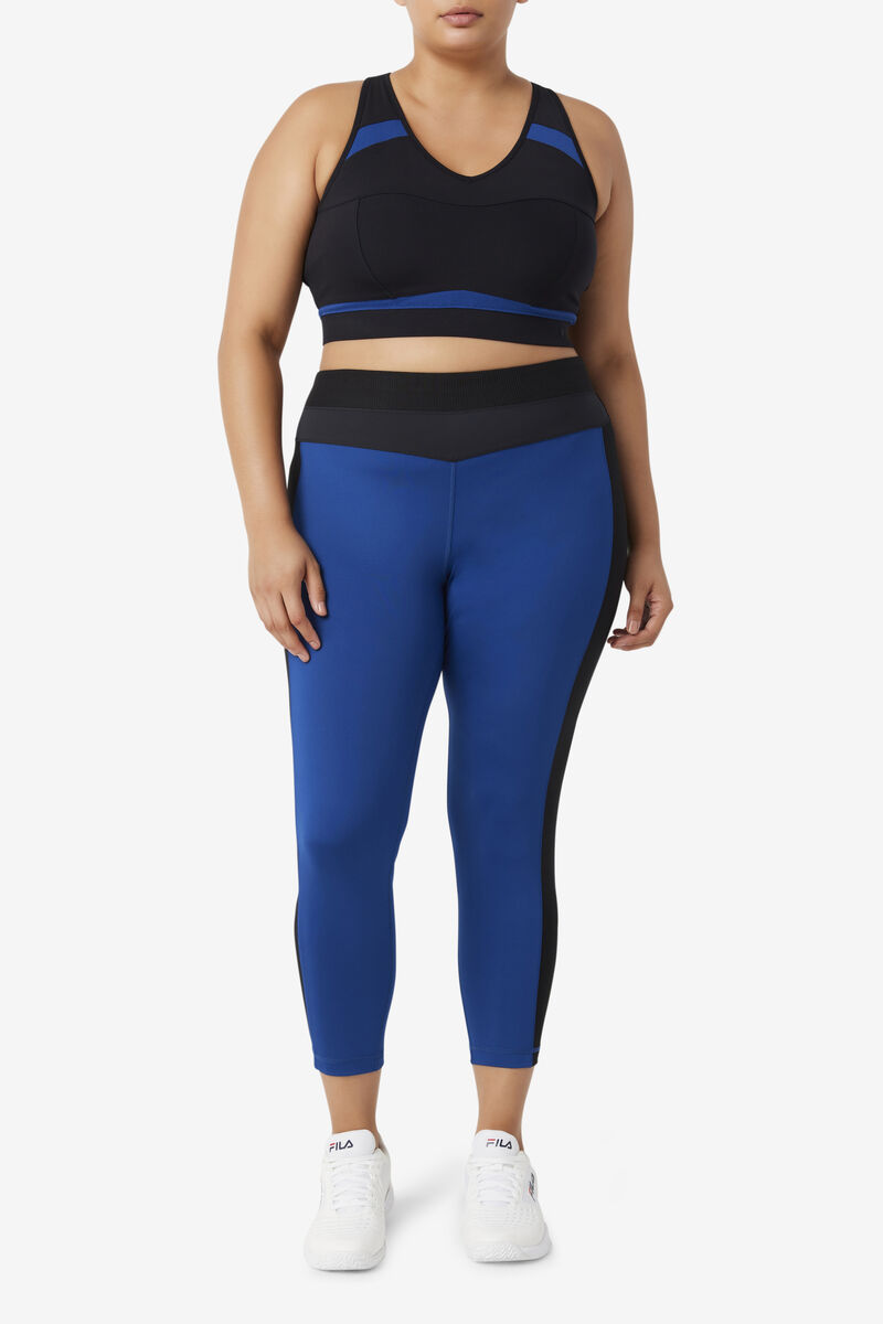 Women's Fila Forza Texture High Waist Legging Leggings Navy / Black | BSZxAe4ge9q