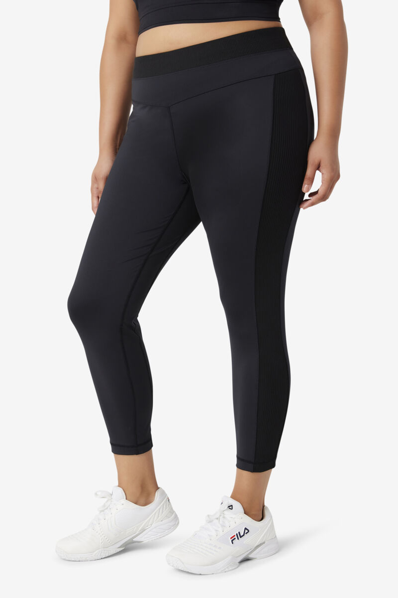 Women's Fila Forza Texture High Waist Legging Leggings Black | Mzrjc52aepW