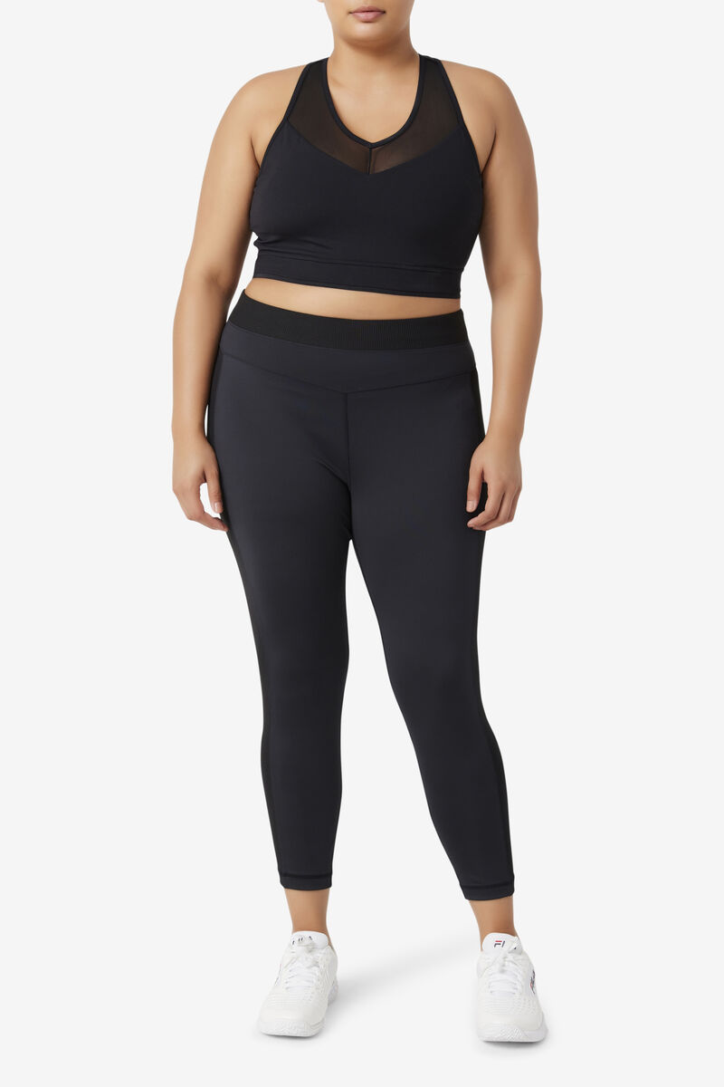 Women's Fila Forza Texture High Waist Legging Leggings Black | Mzrjc52aepW