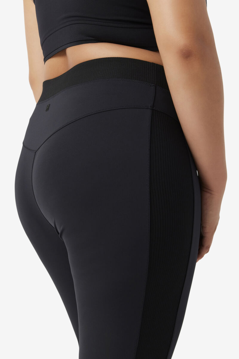 Women's Fila Forza Texture High Waist Legging Leggings Black | Mzrjc52aepW