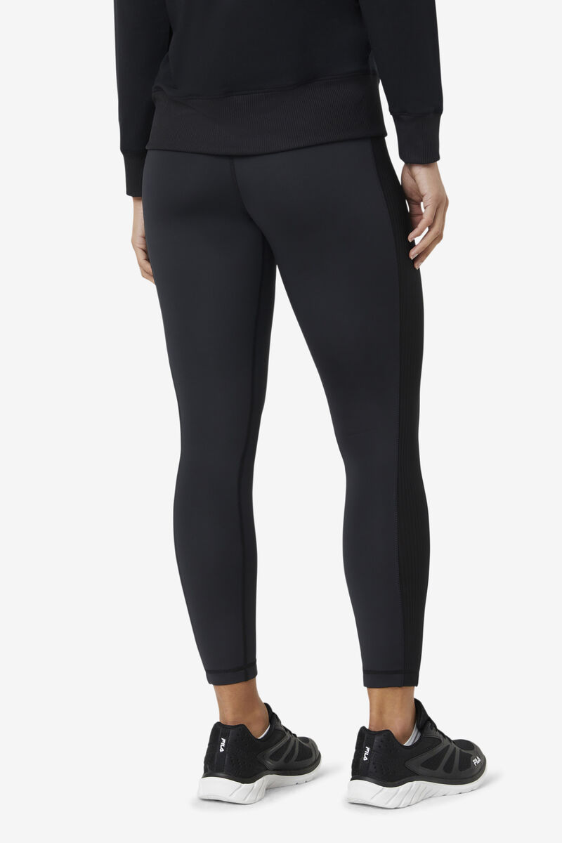 Women's Fila Forza Texture High Waist Legging Leggings Black | N5D14VrrSrU