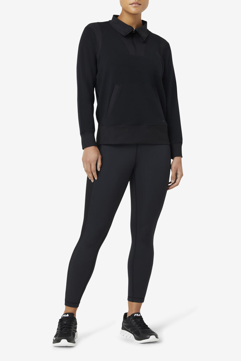 Women's Fila Forza Texture High Waist Legging Leggings Black | N5D14VrrSrU